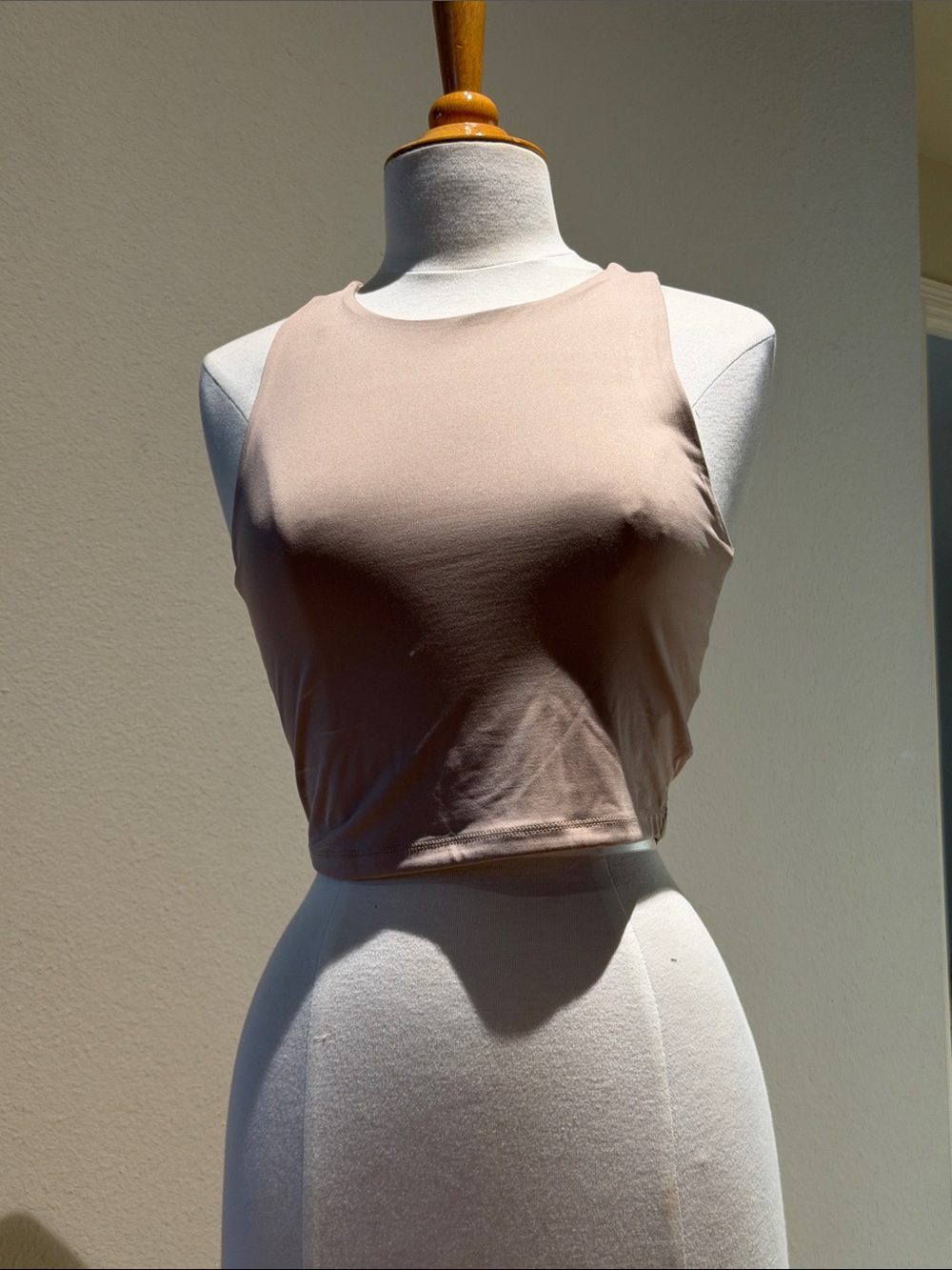 H&M Neutral Beige Sleeveless Crop Top